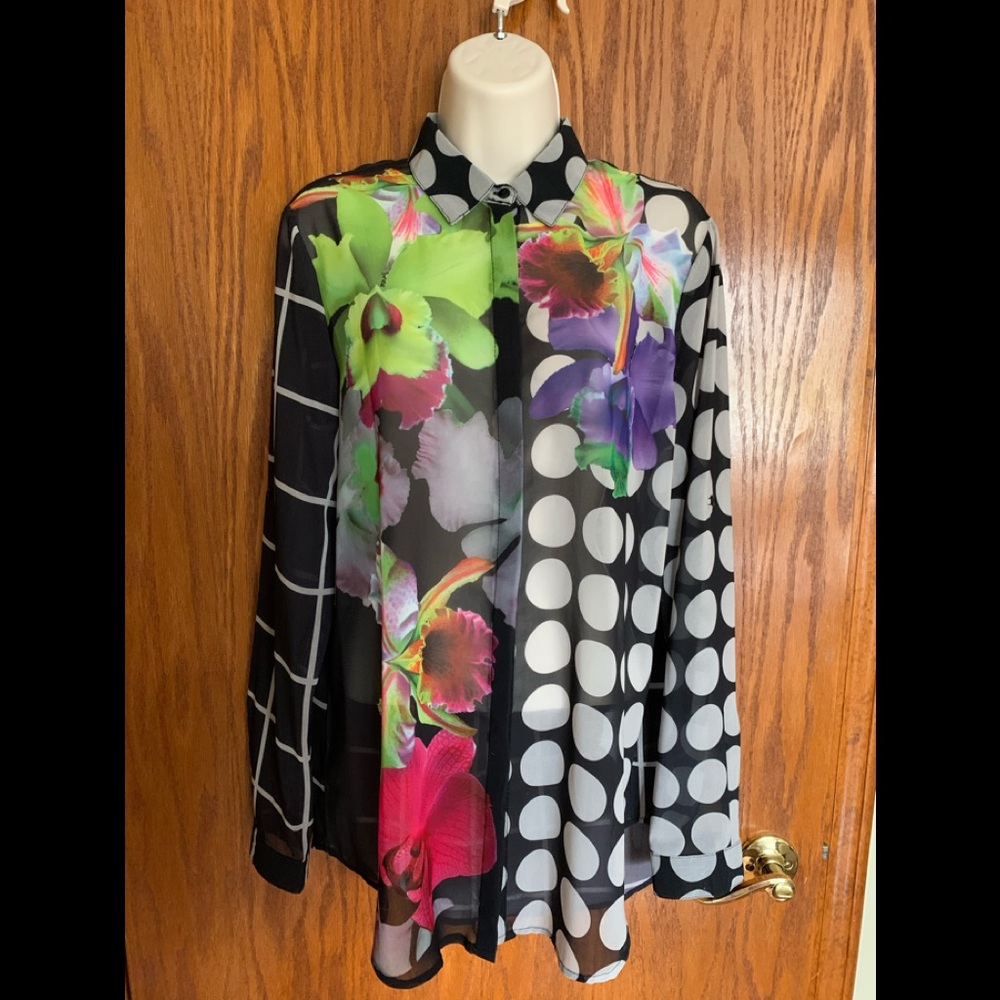 Multi Color Sheer Blouse